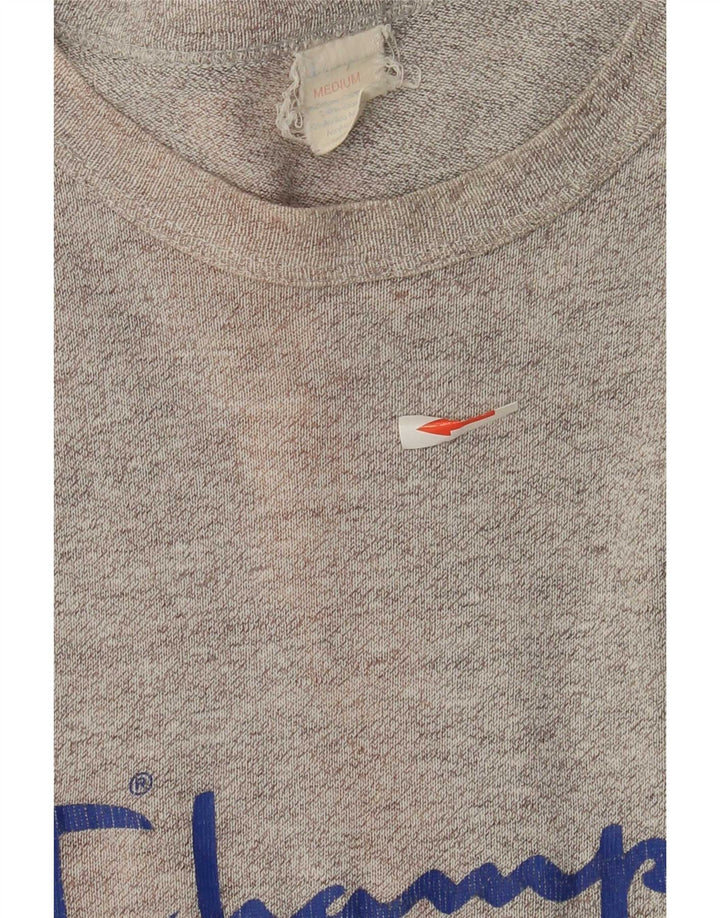Champion T-Shirt Graphique Homme Gris Moyen Coton