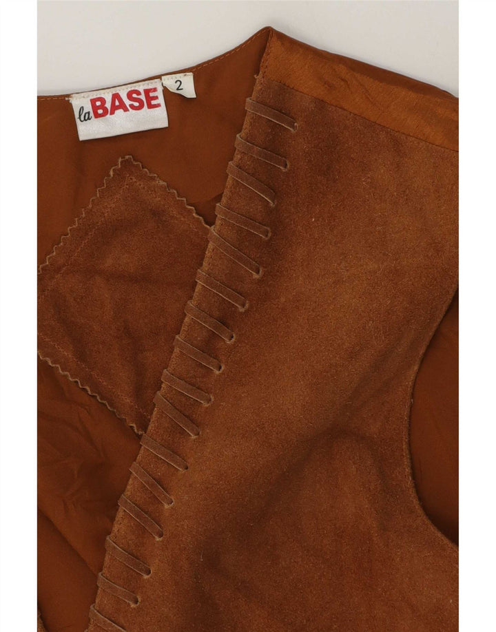 gilet en daim vintage pour homme petit cuir beige