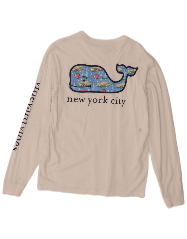 Vineyard Vines Haut graphique pour hommes à manches longues XS Coton blanc