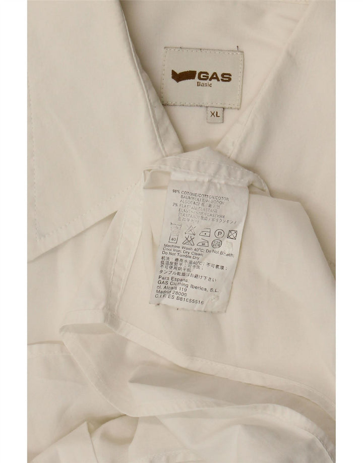 Chemise Homme Gas XL Coton Blanc