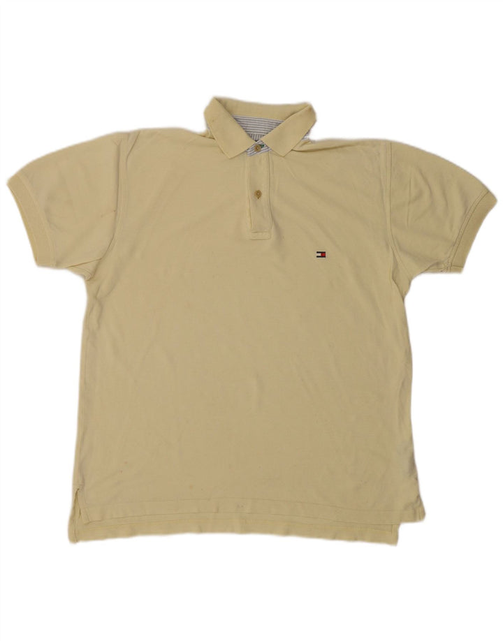 Tommy Hilfiger Polo Homme Petit Jaune Coton