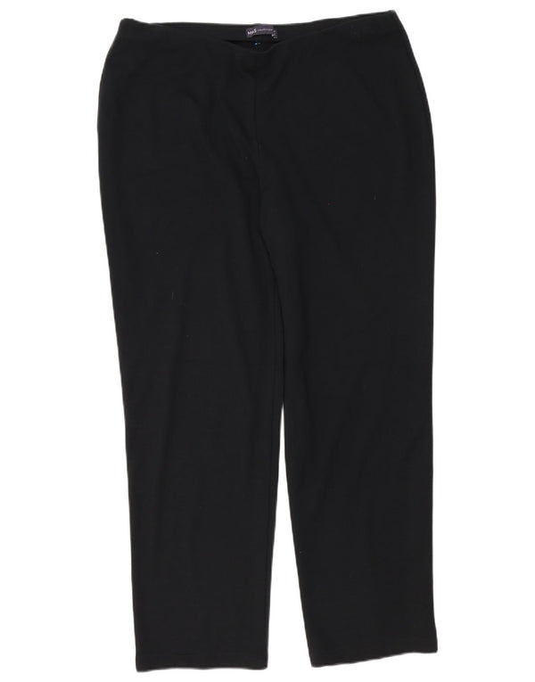 Marks & Spencer Pantalon droit décontracté pour femme UK 16 Large W36 L28 Noir