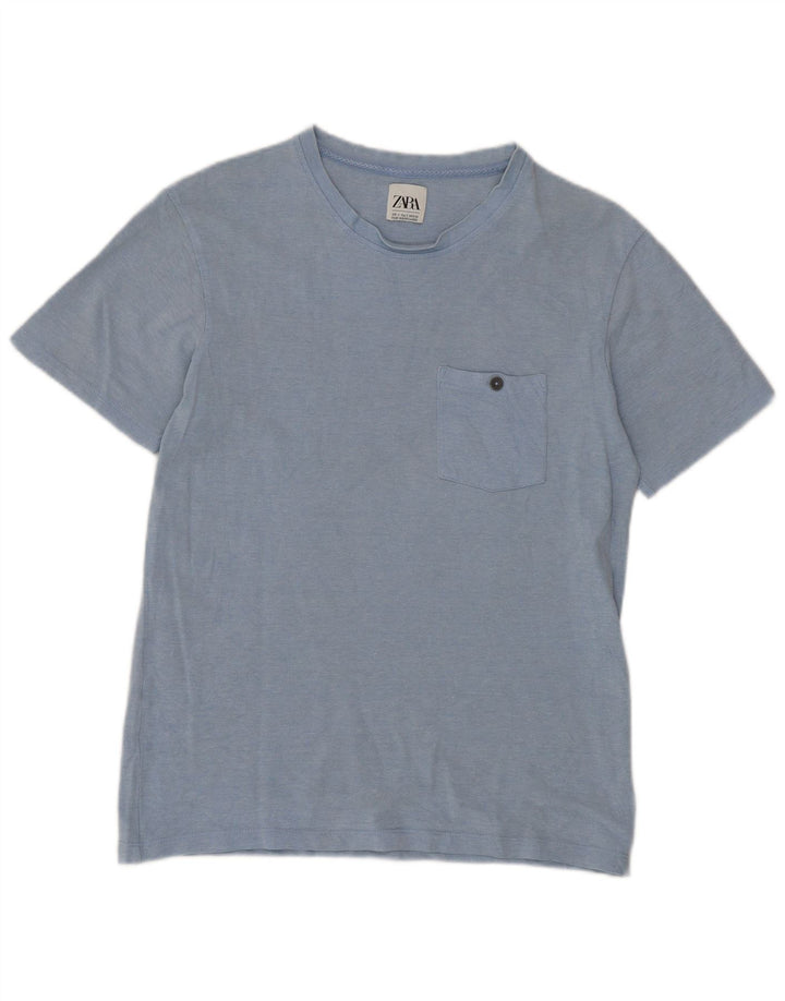 Zara T-Shirt Homme Haut Petit Bleu