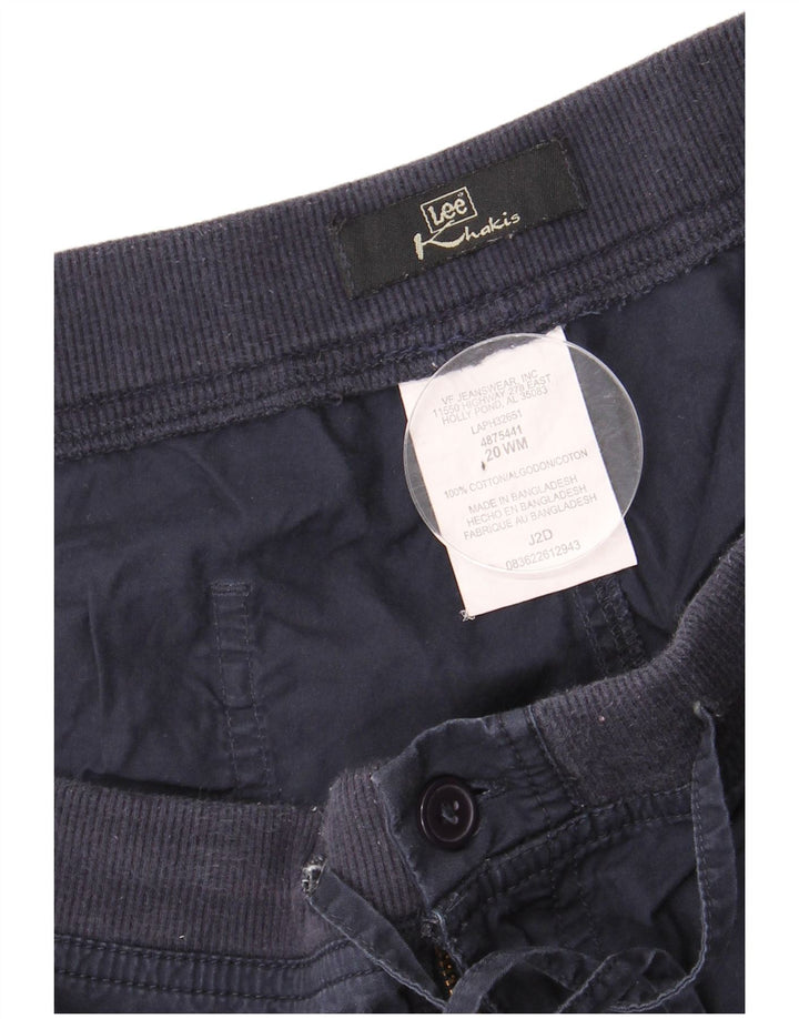 LEE Short chino kaki pour femme US 20 3XL W40 Bleu marine en coton
