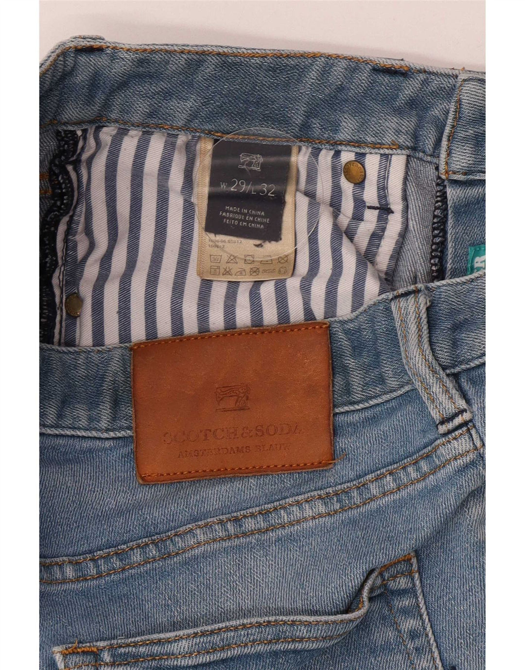 Scotch & Soda Jean Slim Femme W29 L32 Bleu Coton