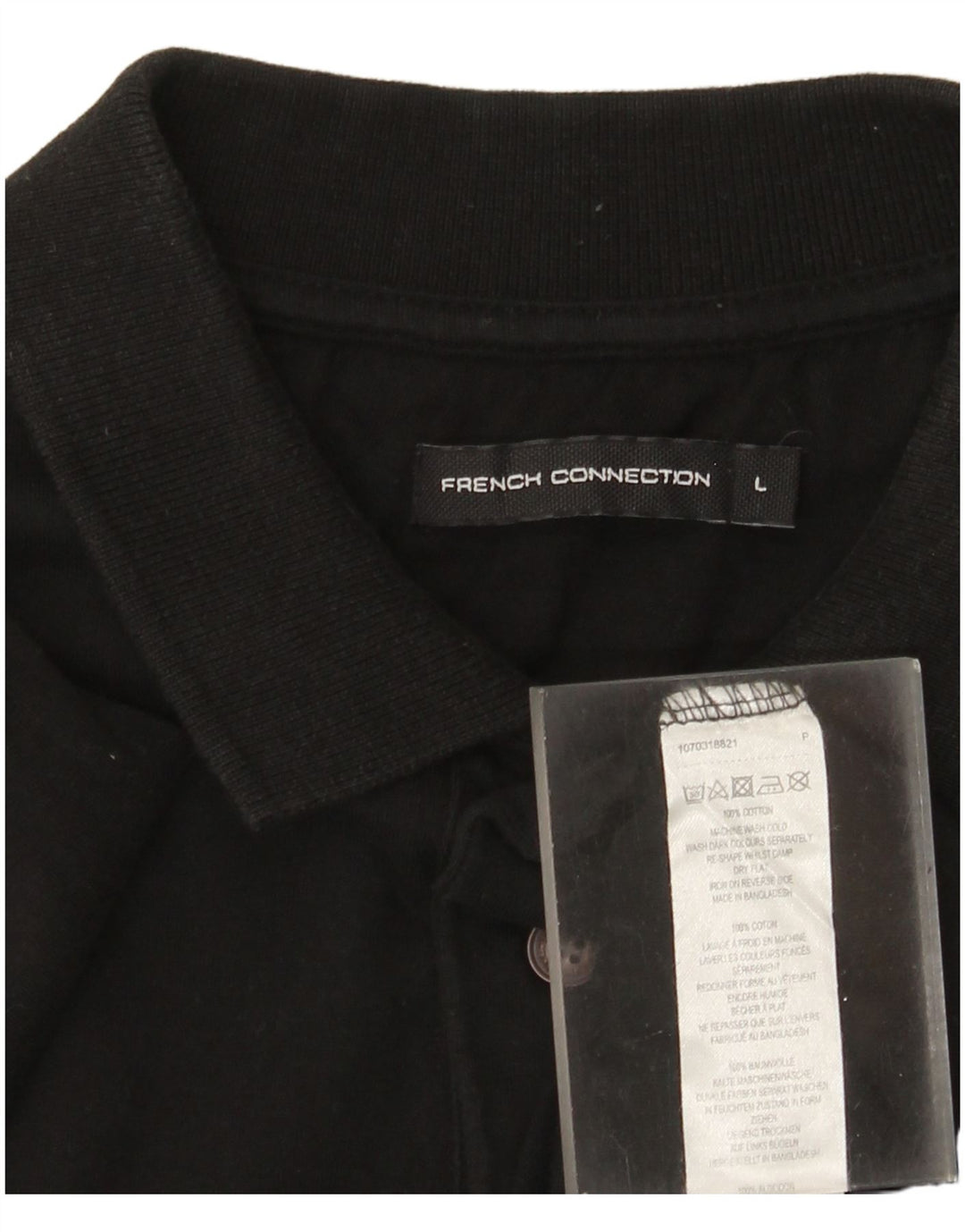 French Connection Polo Homme Large Noir Coton