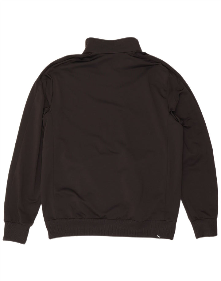 Puma Veste de survêtement graphique pour hommes, grand, noir, polyester