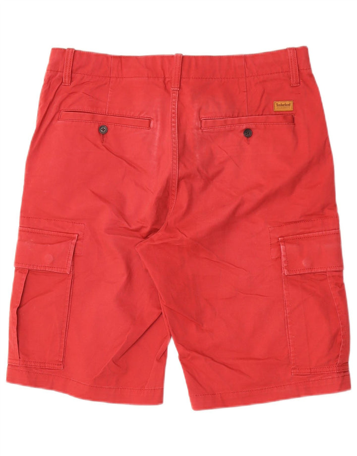 Timberland Short cargo coupe décontractée W31 pour homme en coton rouge moyen