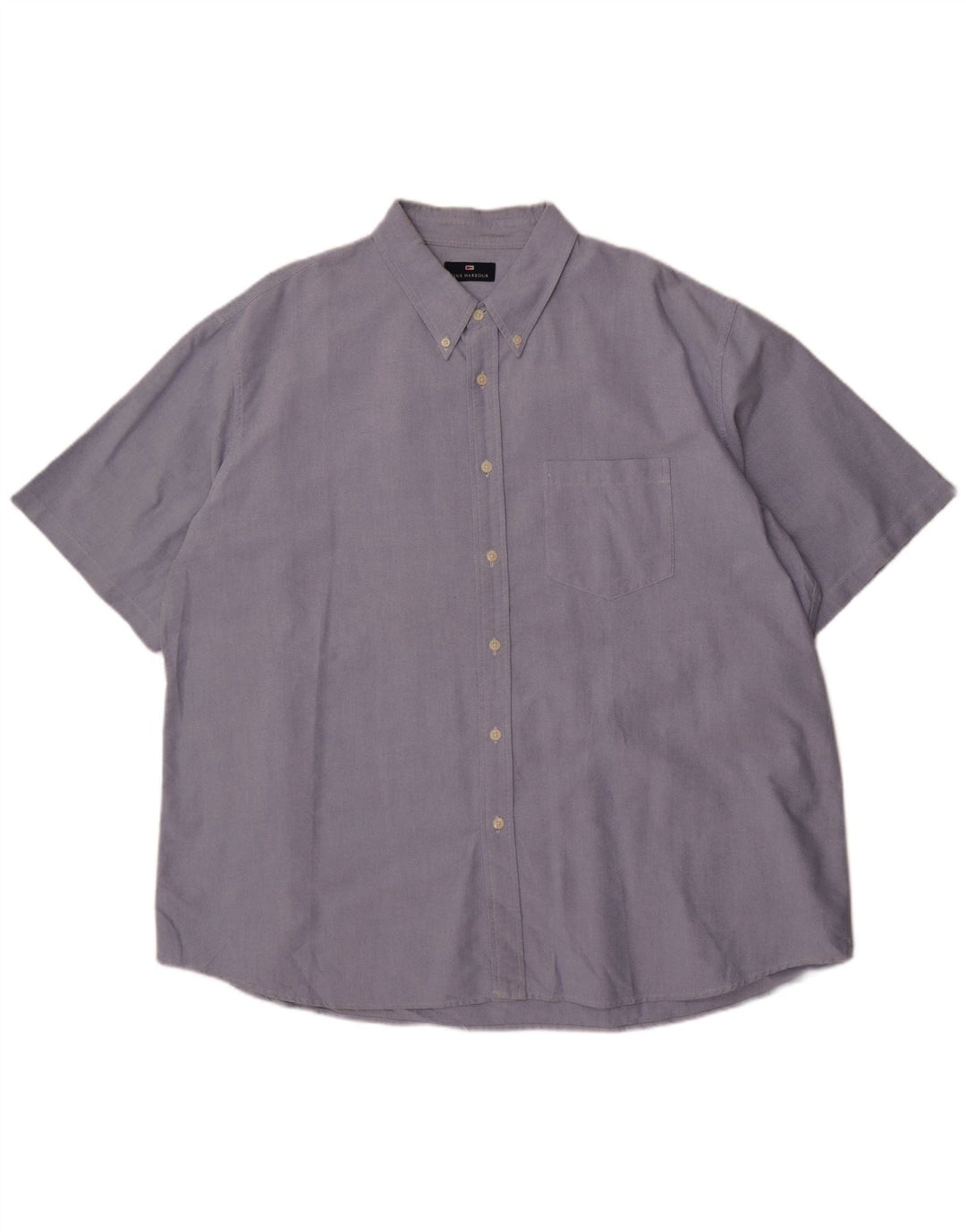 Marks & Spencer Chemise à manches courtes pour homme 2XL Bleu Coton