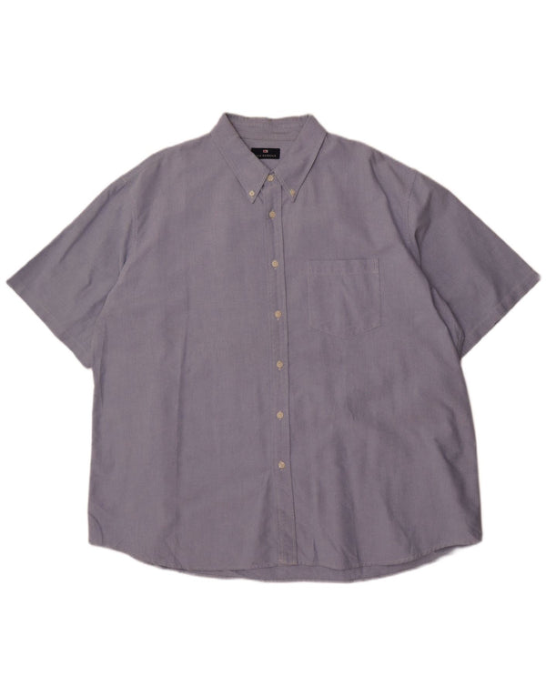 Marks & Spencer Chemise à manches courtes pour homme 2XL Bleu Coton