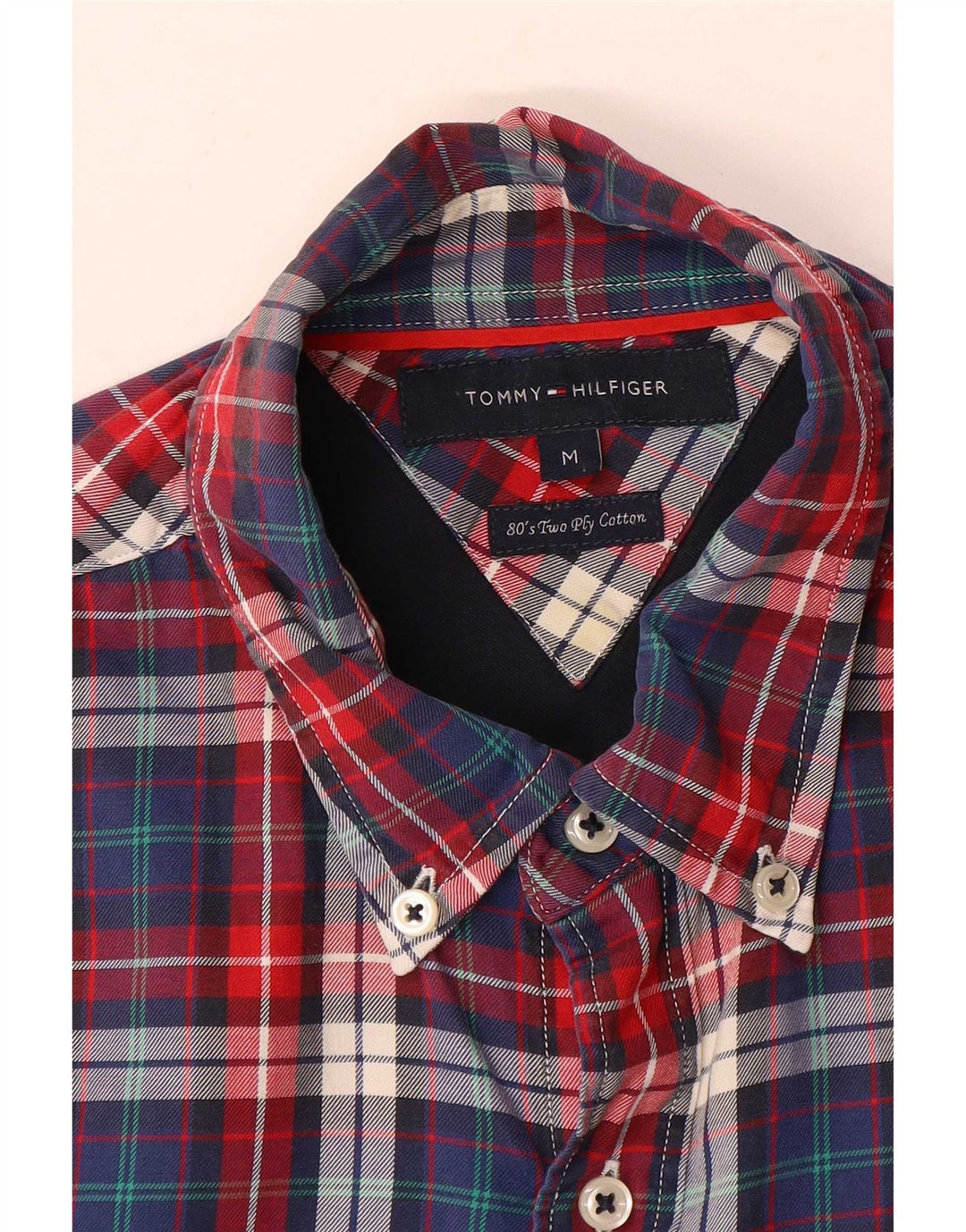 Tommy Hilfiger Chemise Homme Rouge Moyen Plaid Coton