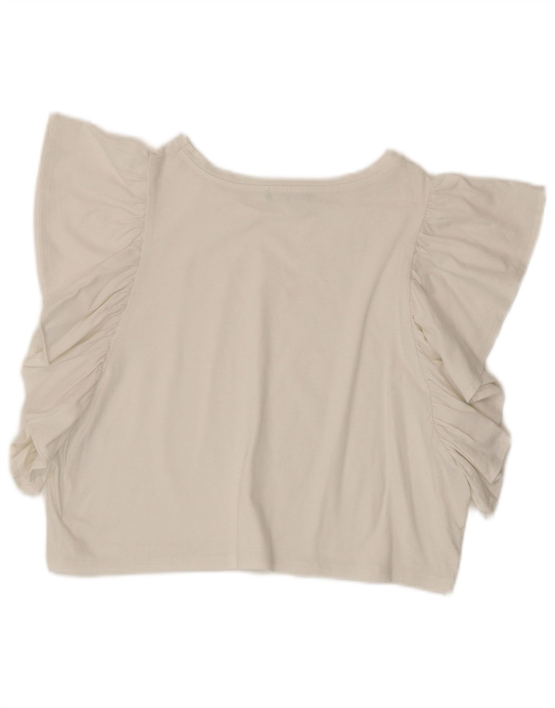 Benetton Chemisier court surdimensionné pour femme UK 10 Petit Blanc