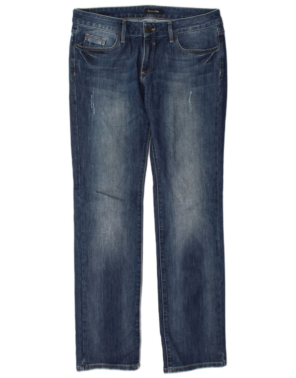 Massimo Dutti Jean droit pour femme EU 42 Large W32 L34 Bleu marine