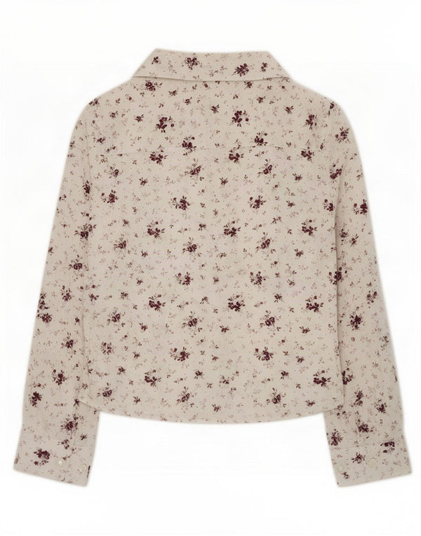 Laura Ashley Chemise Femme UK 12 Medium Blanc Floral