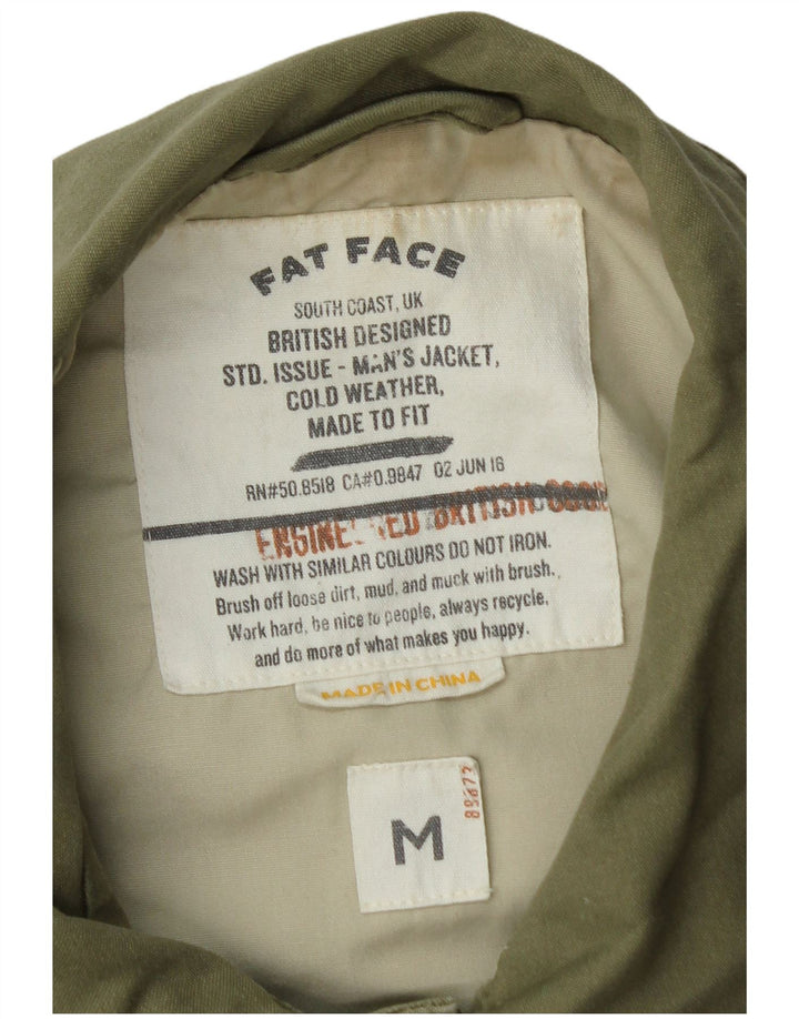 Fat Face Veste Bomber Homme UK 38 Coton Kaki Moyen