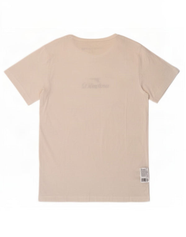 Diadora T-shirt graphique pour femme UK 14 Large Blanc Coton