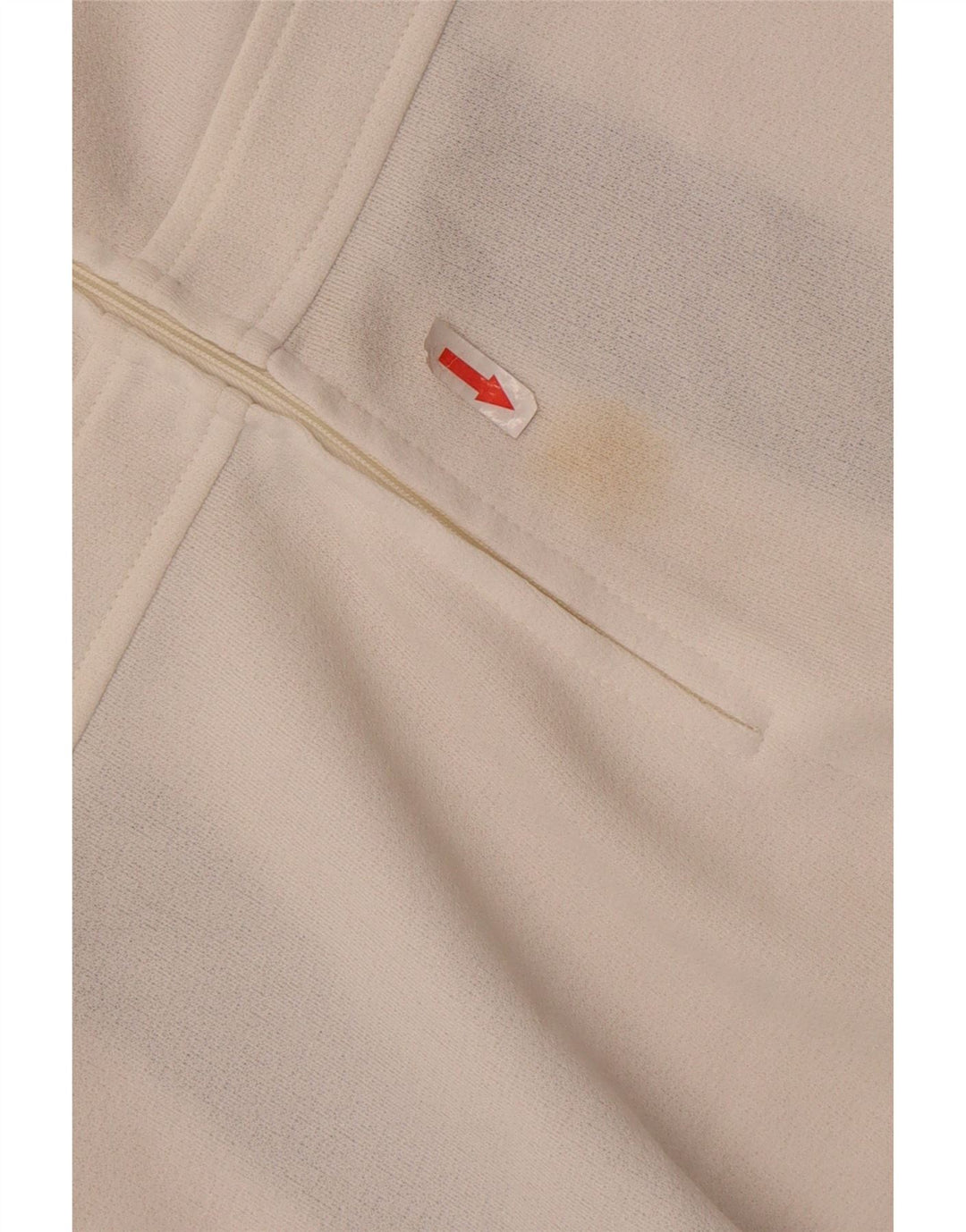 vintage Femme Blouse sans manches Top IT 46 Grand Colorblock Blanc