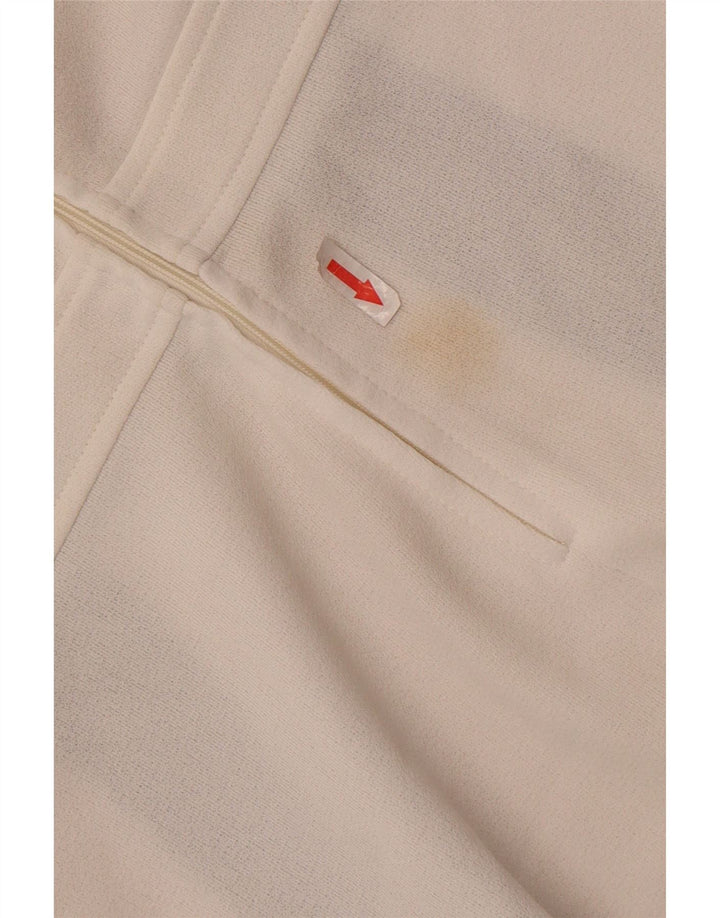 vintage Femme Blouse sans manches Top IT 46 Grand Colorblock Blanc