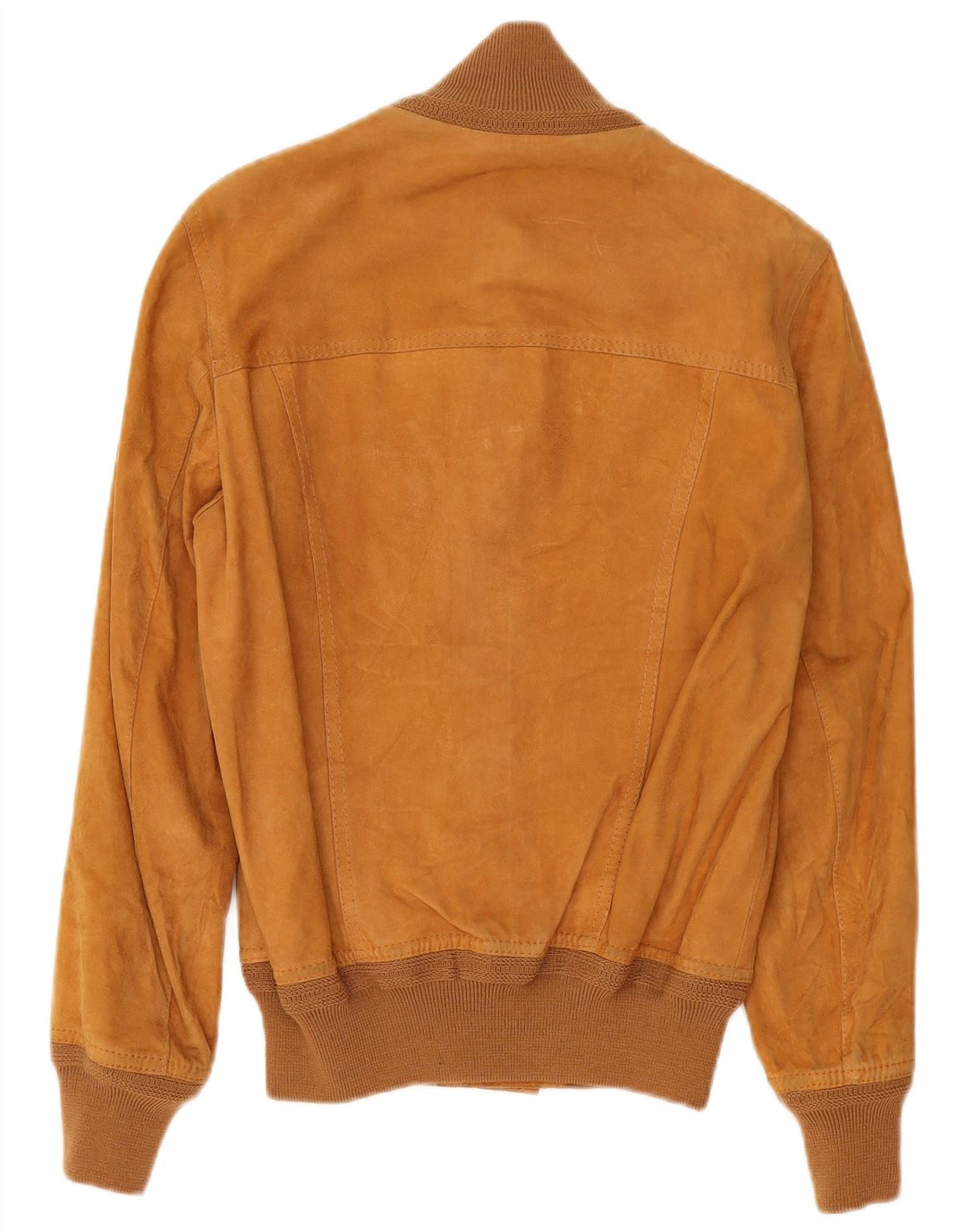 Veste Bomber En Daim Vintage Homme IT 48 Cuir Beige Moyen