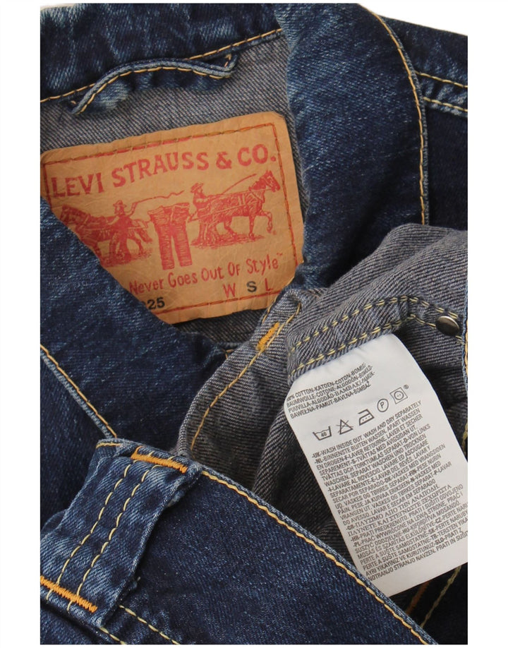 Levi's Veste en Jean Court Femme UK 10 Petit Bleu Coton