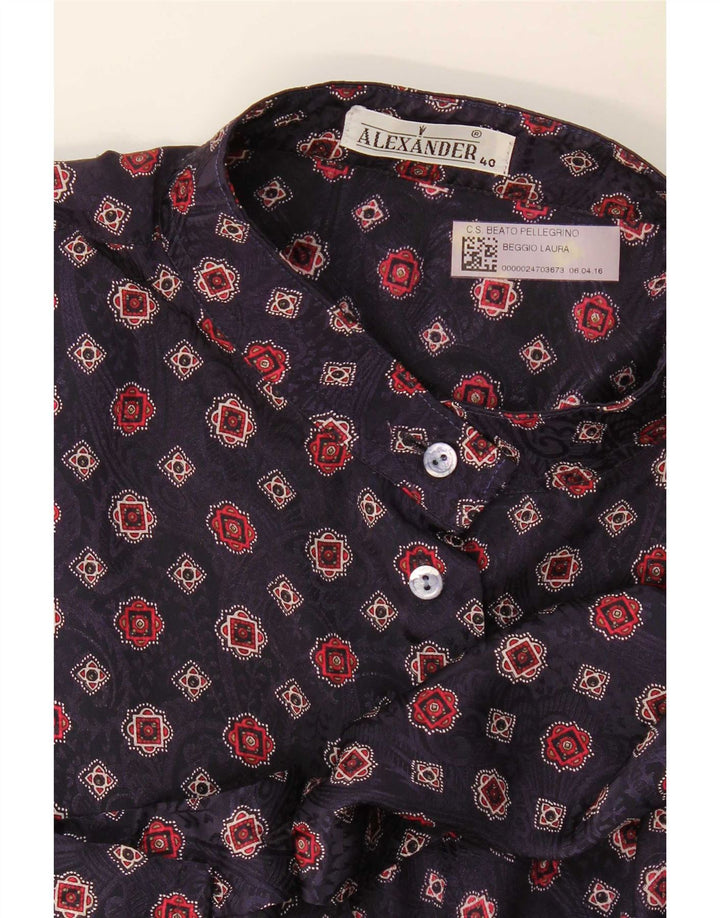 Alexander Chemise Militaire Femme EU 40 Moyen Bleu Marine Géométrique