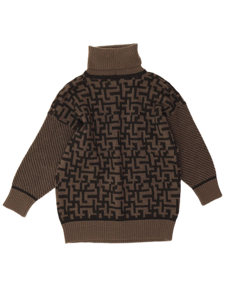 i Blues Pull col roulé pour femme IT 42 Marron moyen géométrique