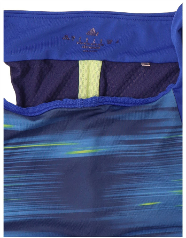 Adidas Climacool Vest Top pour femme UK 8/10 Petite rayures bleues