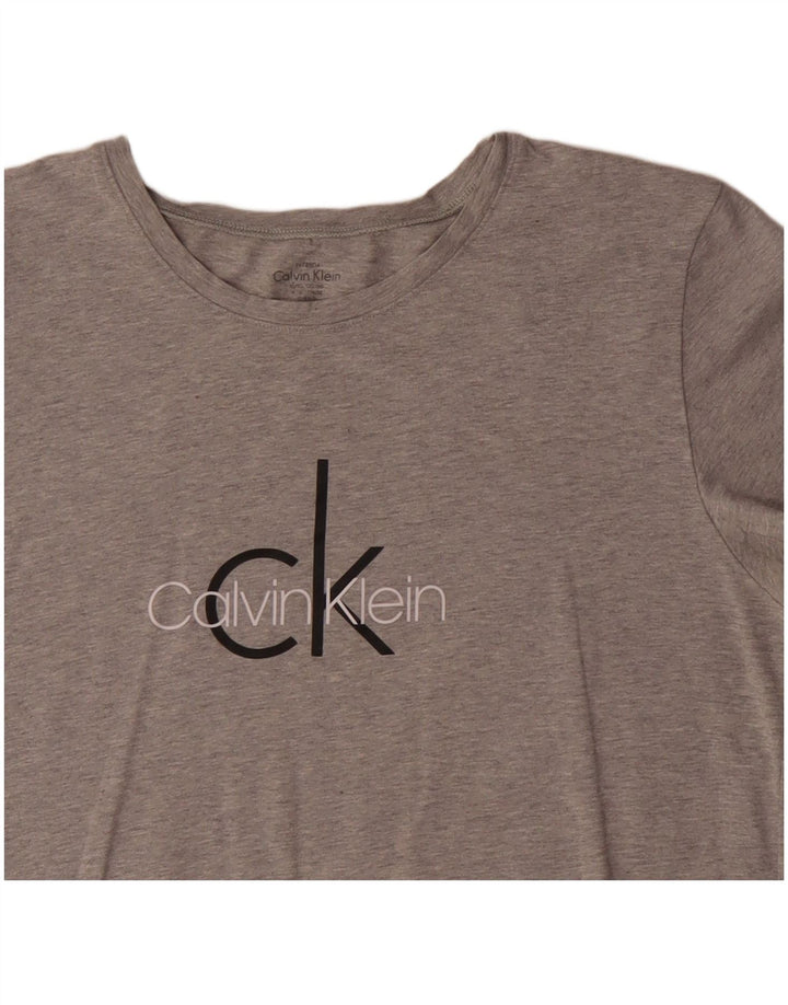 CALVIN KLEIN T-Shirt Graphique Femme UK 18 XL Gris