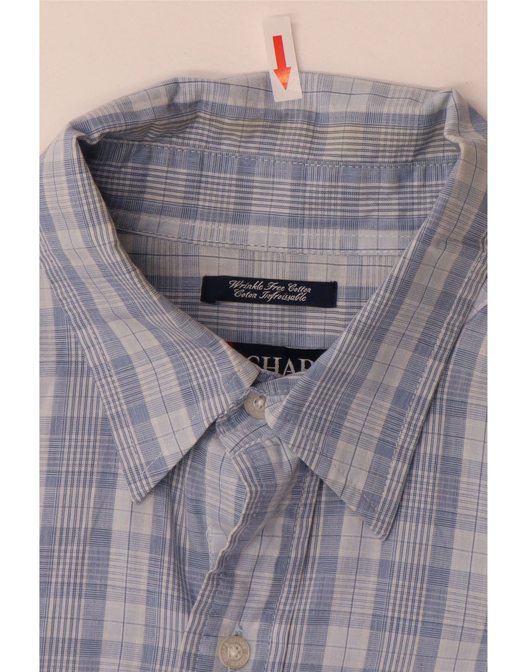 Chaps Chemise Homme Bleu Moyen Carreaux Coton
