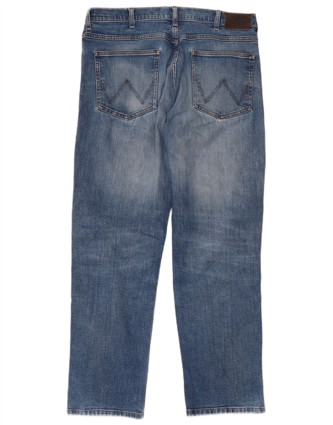 WRANGLER Jean droit vieilli homme W34 L30 bleu coton