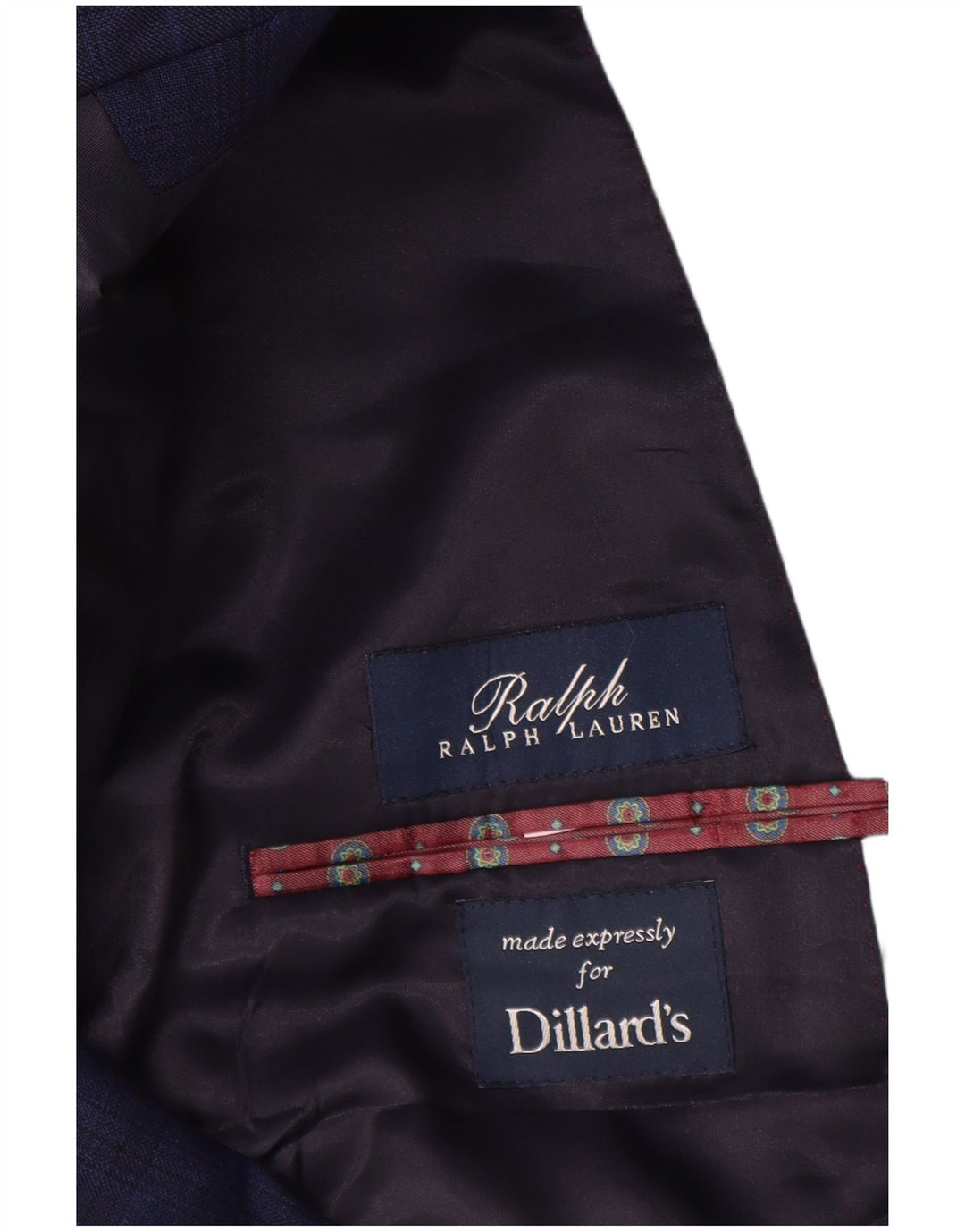 Ralph Lauren Veste blazer à 2 boutons pour homme UK 40 Grand carreaux bleu marine