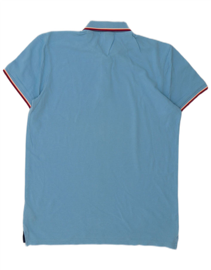 Scotch & Soda Polo Homme Bleu Moyen Rayé Coton