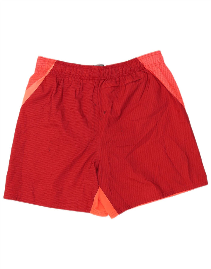 Nike Short de bain graphique pour homme en polyester color block rouge moyen