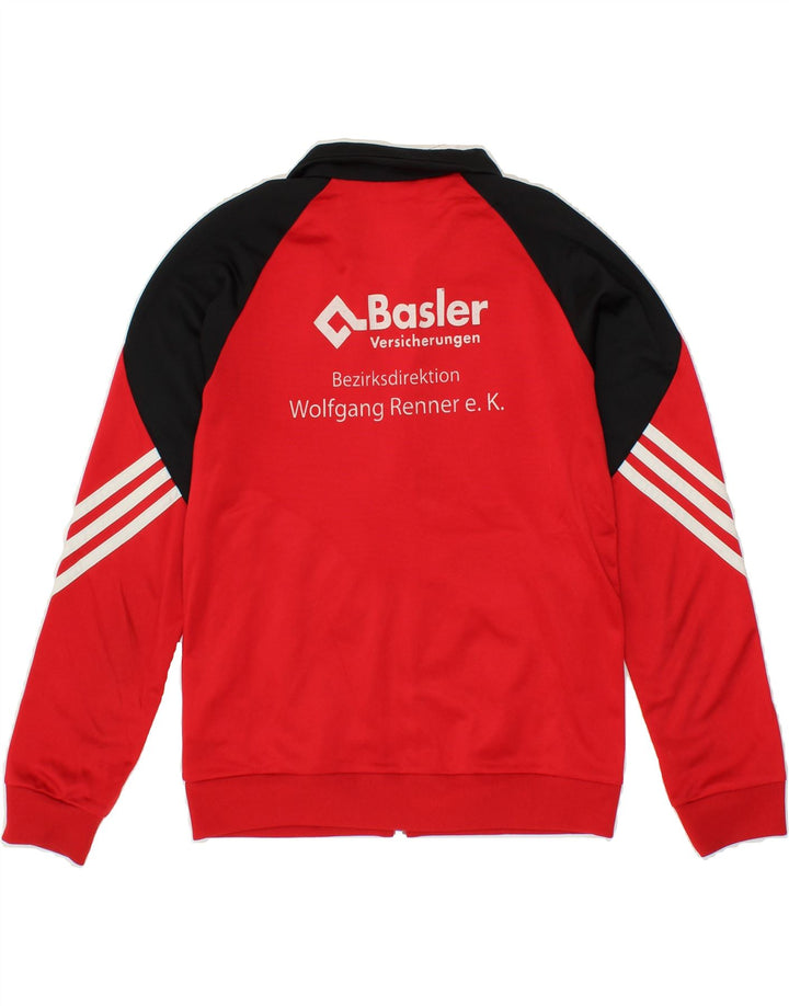 ADIDAS Boys Graphic Tracksuit Top Jacket 11-12 Years Large Red Polyester Vintage Adidas and Second-Hand Adidas from Messina Hembry 