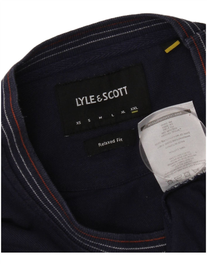 Lyle & Scott T-Shirt Homme Top 2XL Bleu Marine Coton