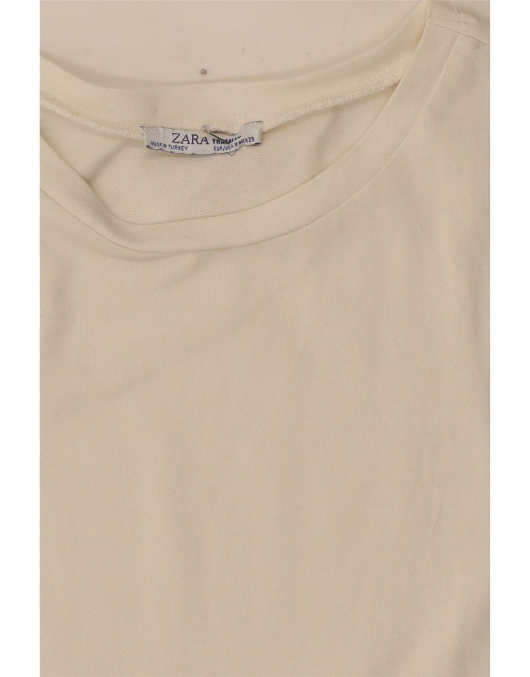 Zara Womens Blouse Top UK 12 Medium Blanc Imprimé Animal