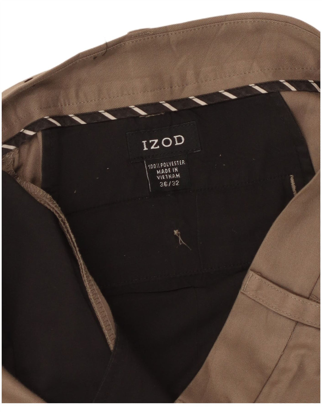 Izod Pantalon de costume pour homme W36 L32 Beige Polyester