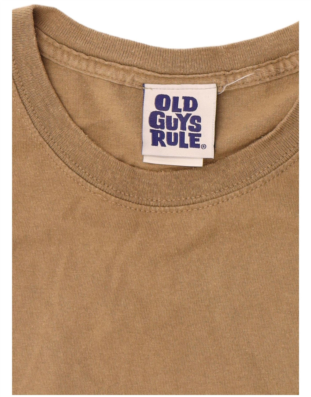 OLD GUYS RULE T-Shirt Graphique Homme Top XL Coton Beige