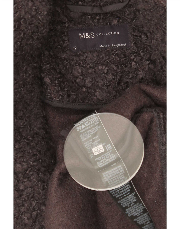 Marks & Spencer Manteau pour femme UK 12 Gris moyen Polyester