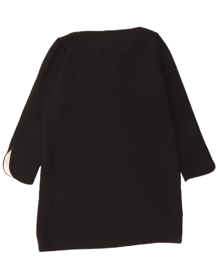 Robe tunique à manches longues Zara pour femme UK 12 Polyester noir moyen