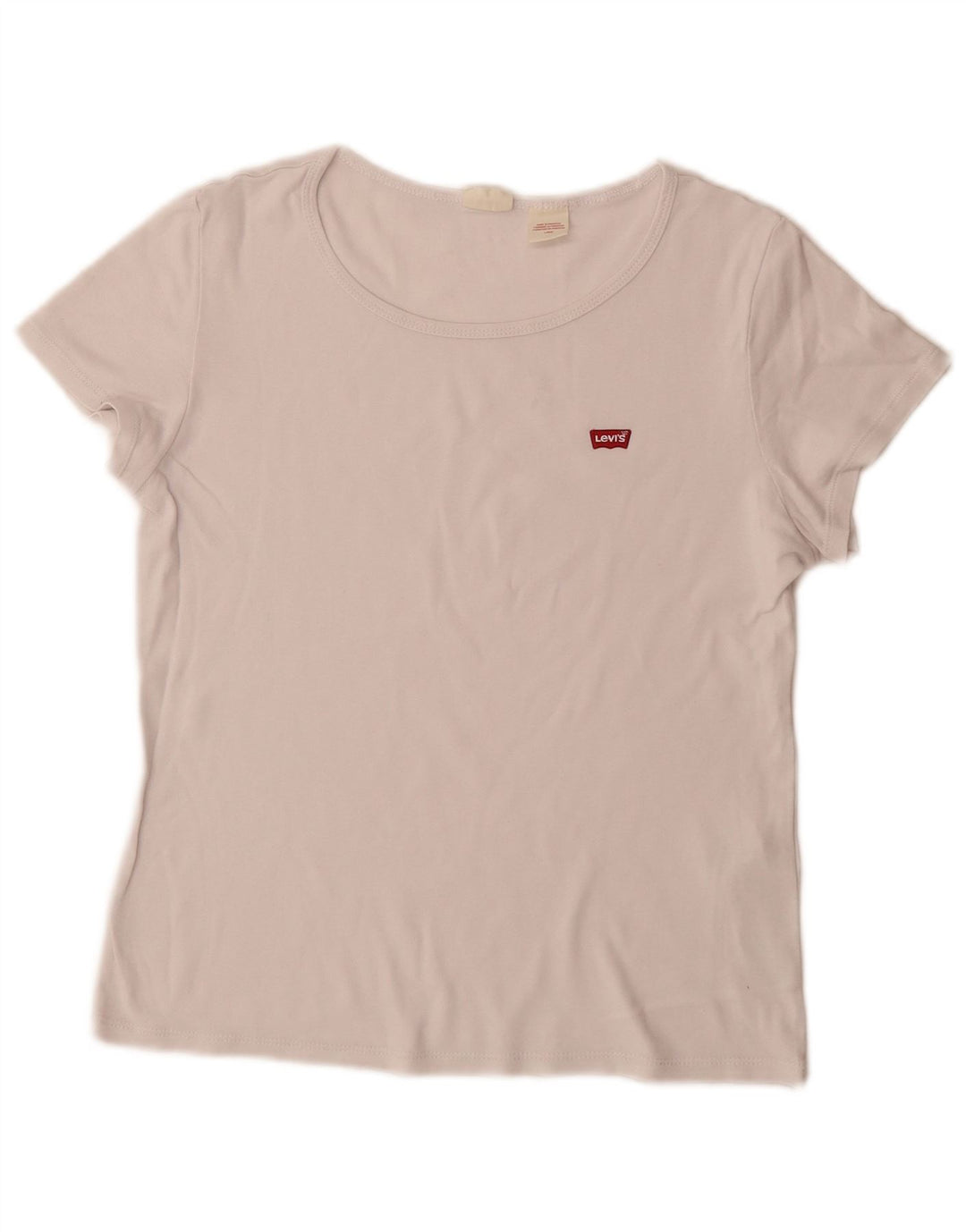 Levi's T-Shirt Femme UK 14 Large Blanc Coton