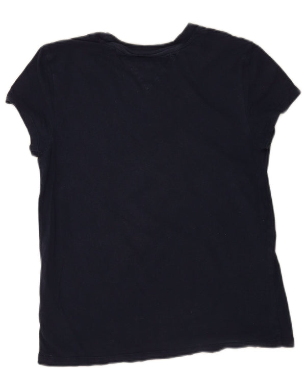 Tommy Hilfiger T-shirt graphique pour femme UK 10 Small Bleu marine Coton