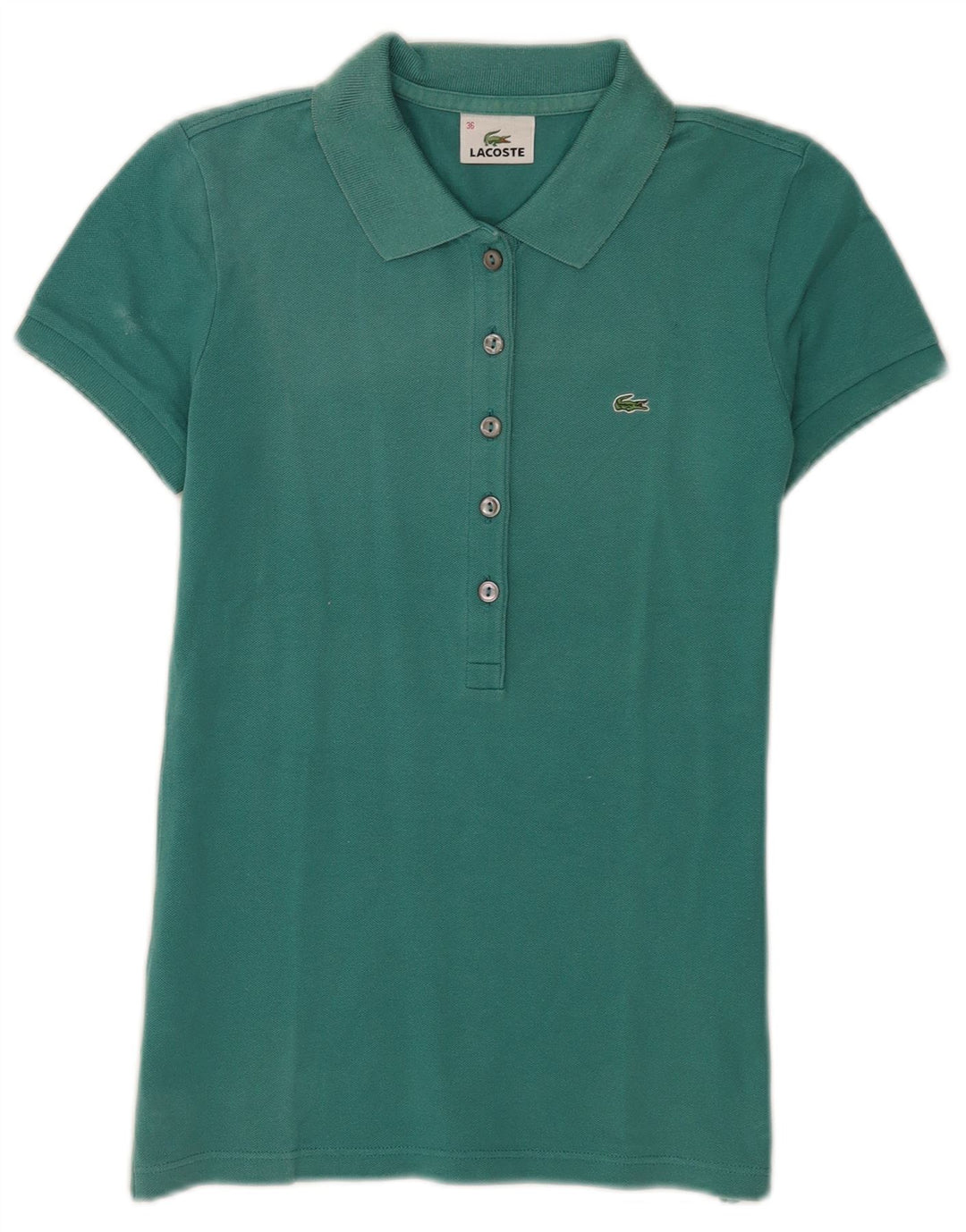 Lacoste Polo Femme Taille 36 Petit Coton Turquoise