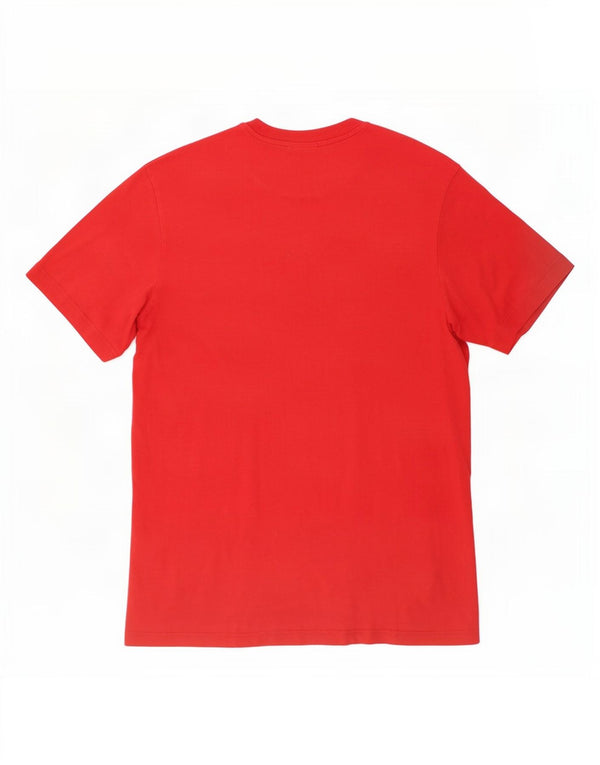 Adidas T-shirt graphique pour homme UK 42/44 Grand coton rouge