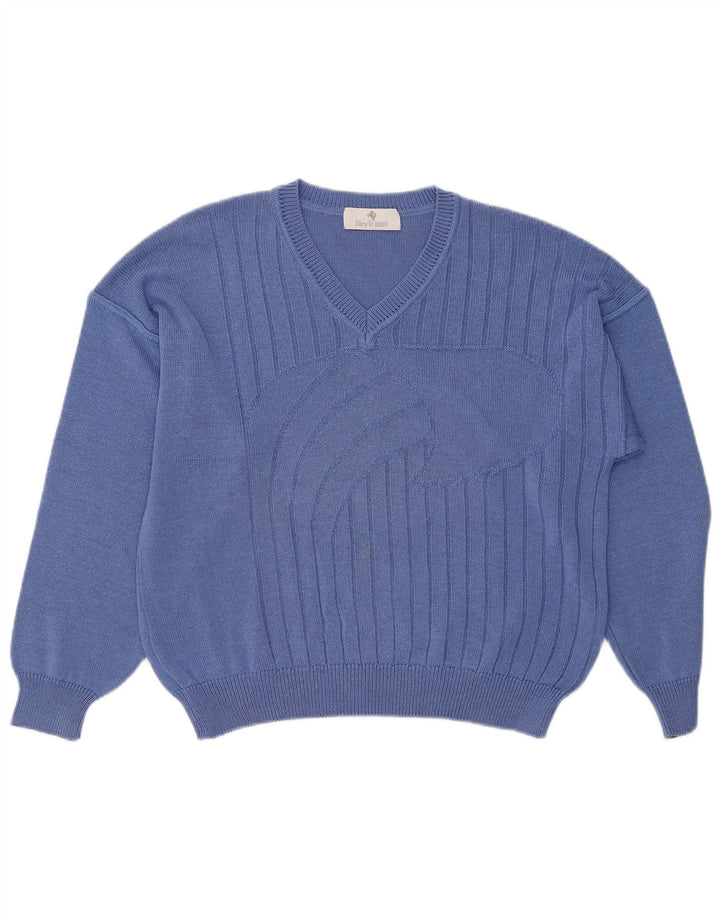 Bleyle Pull coupe décontractée à col en V pour homme, petit bleu