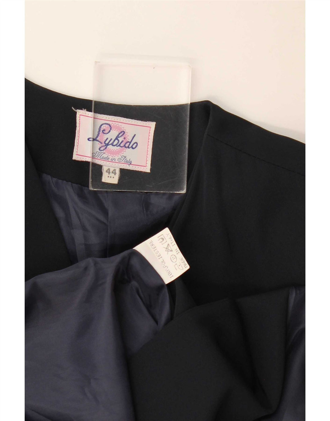 Lybido Manteau Croisé Femme IT 44 Bleu Marine Moyen Floral Polyester