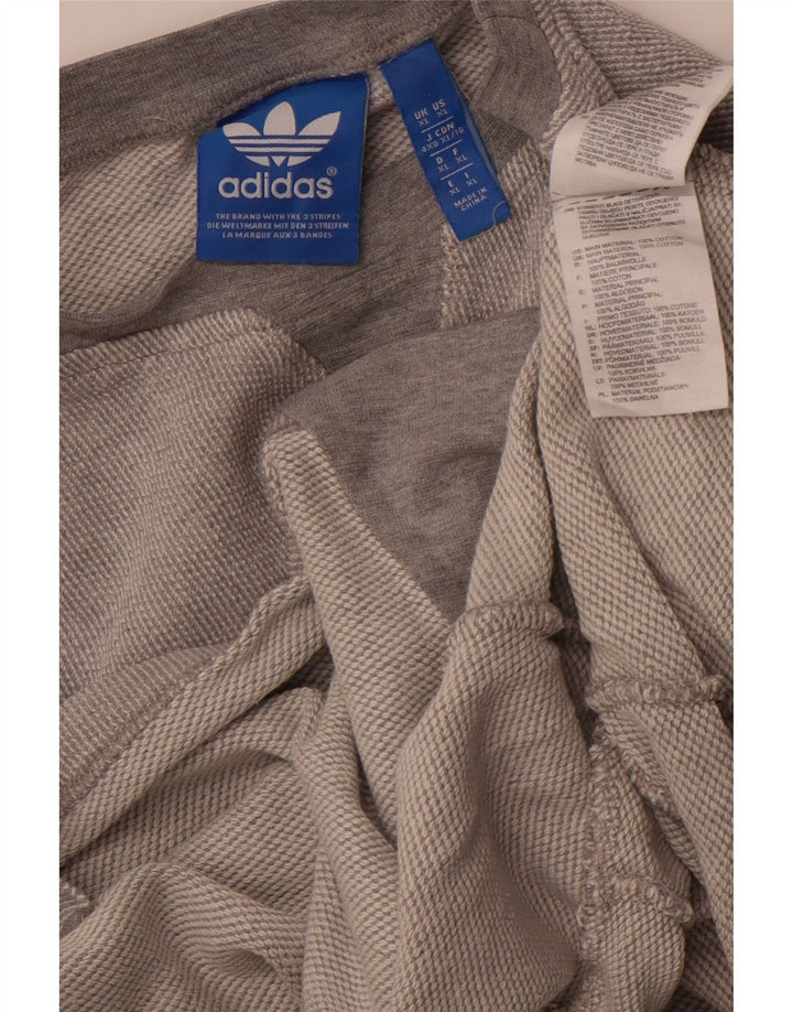 ADIDAS Sweat-shirt surdimensionné pour femme UK 18 XL Coton gris