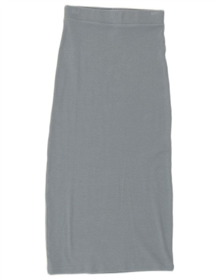 Zara Femme Jupe Midi Taille Haute Petit W26 Bleu