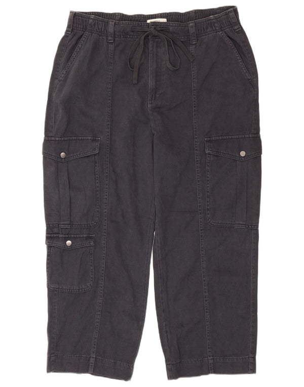 Marks & Spencer Pantalon cargo coupe ample pour femme UK 18 XL W38 L27 Gris