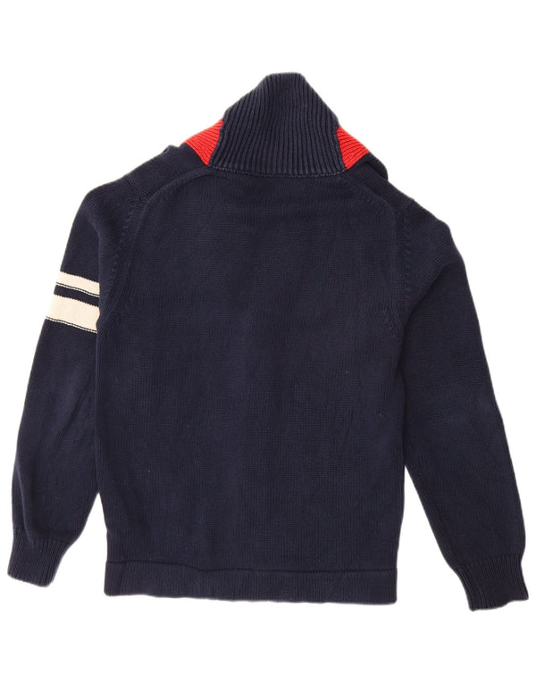 FRED PERRY Pull Cardigan Homme Bleu Marine Moyen Colorblock Coton